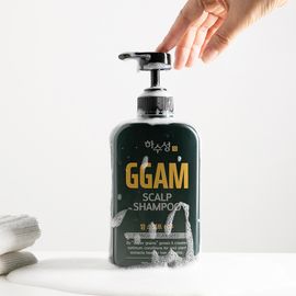 [HASUSUNG] GGAM Quinoa & Flax Seed Scalp Shampoo 300ml 750ml – Herbal Extracts for Hair Loss Relief, Refreshing & Non-Irritating with a Fresh Spring Scent - Made in Korea